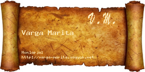 Varga Marita névjegykártya